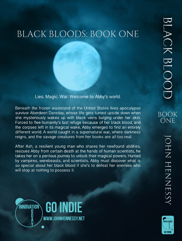 Black Blood Back Cover and Spine.